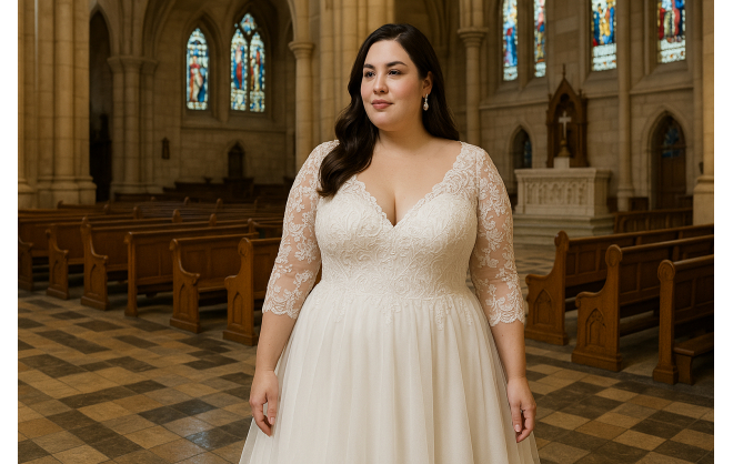 Svadobné šaty pre nevesty s komplikovanejšími či plnoštíhlymi postavami